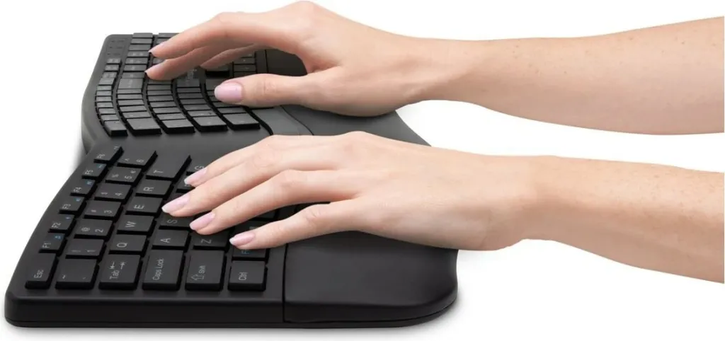 Tastierë wireless Kensington ProFit Ergo, full-size, QWERTY, Bluetooth + RF, e zezë - 4