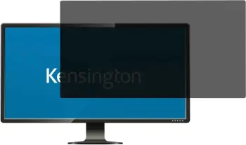 Filter privatësie Kensington për monitor 24 inç, 16:9, anti-refleks, i zi, i heqshëm