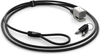 Kabëll sigurie Kensington për Surface Pro/Go, 1.8m, çelës, karbon, zi/argjendtë