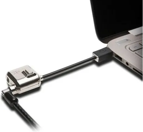 Kensington MiniSaver Lock, 1.8 m, çelës, çelik karboni, e zezë - 1
