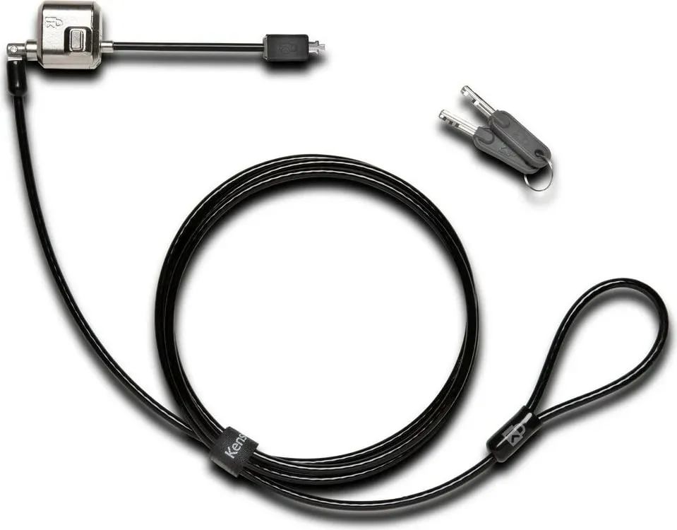 Kensington MiniSaver Lock, 1.8 m, çelës, çelik karboni, e zezë - 14