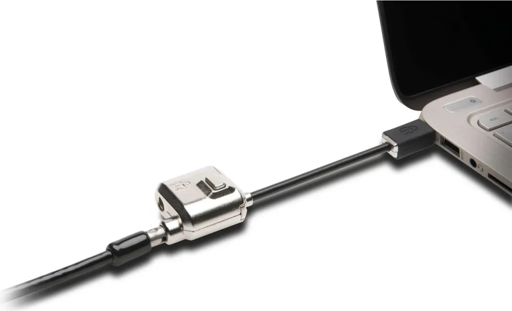 Kensington MiniSaver Lock, 1.8 m, çelës, çelik karboni, e zezë - 4