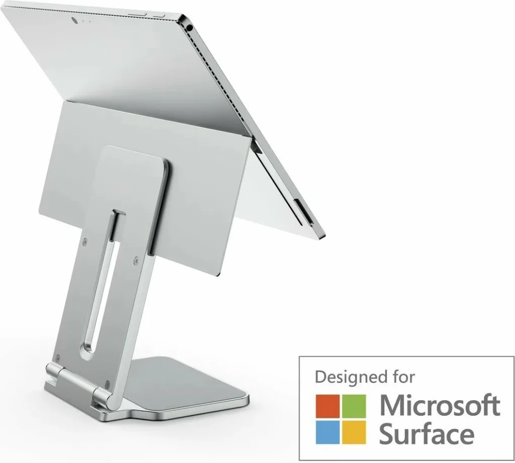 Stendë multimedia Kensington për Surface Pro/Go, alumin, platinium - 2