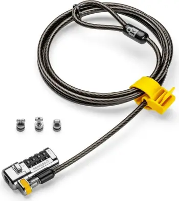 Kensington ClickSafe 3-in-1 Kombinim, 1.8 m, e zezë, metalike