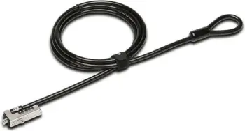 Kensington kabllo sigurie për laptop, Kombinim, 1.8m, NanoSaver, zi, metalik