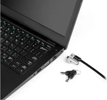Kabllo sigurie Kensington N17 me çelës për Dell, e zezë