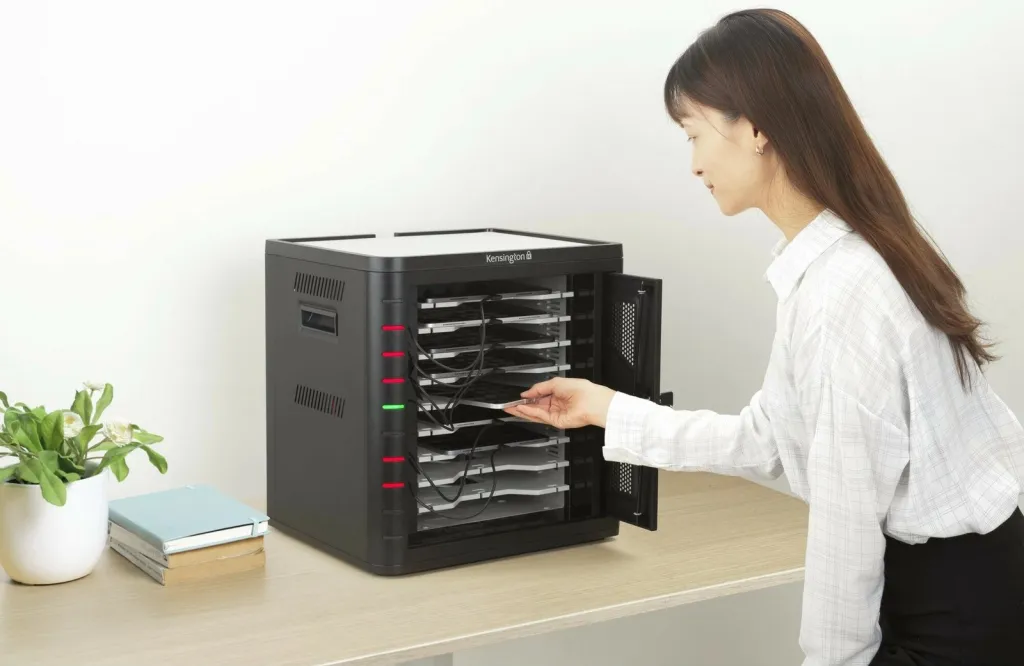 Kabinet karikues Kensington Charging Cabinet USB-C, i zi - 3