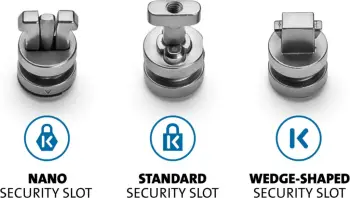 Set ankorash sigurie Kensington ClickSafe, 3 copë, çelik inoks