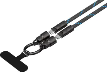Kabllo karikimi USB C në USB C Havit CB6340, 1.2m, e zezë/blu