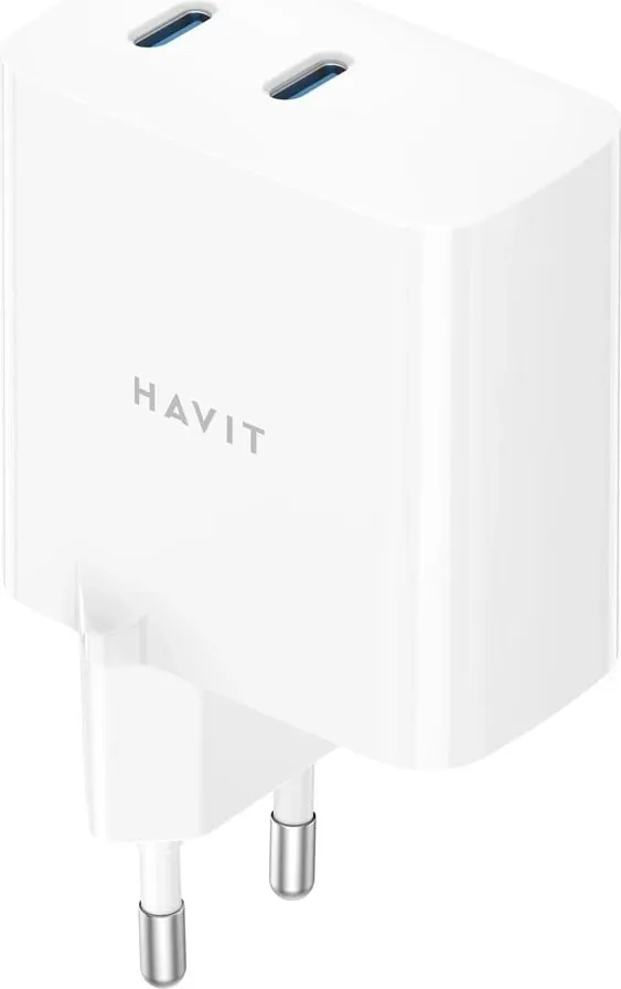 Karikues udhëtimi HAVIT UC45 EU, GaN, 45 W, 2x USB Type-C, i bardhë - 2