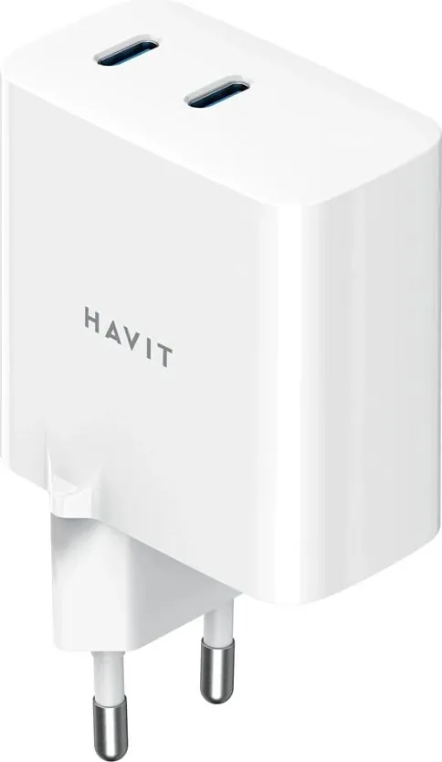 Karikues udhëtimi HAVIT UC45 EU, GaN, 45 W, 2x USB Type-C, i bardhë - 3