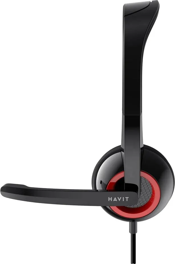 Kufje HAVIT H202d me tel, për thirrje dhe muzikë, e zezë - 5
