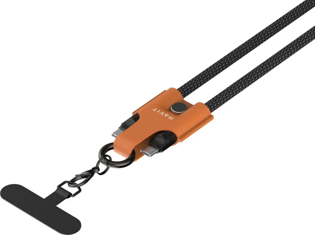 Kabllo karikimi USB C në USB C Havit CB6344, 1.2m, e zezë/kafe - 1