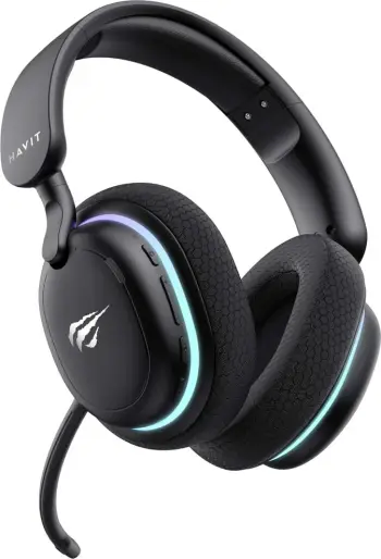 Kufje gaming HAVIT Fuxi-H7, me mikrofon, Wireless & Wired, e zezë