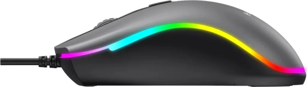 Maus HAVIT MS72, universal, me kabllo USB, i zi, me ndriçim LED - 4