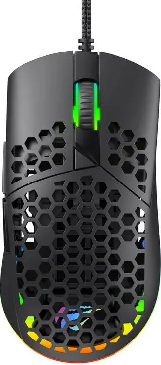 Maus gaming Havit MS1036 me kabllo, RGB, 7200 DPI, i zi