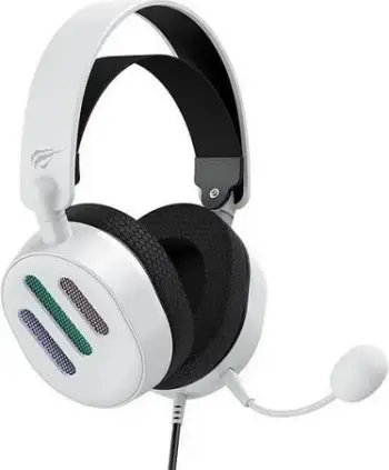 Kufje gaming Havit H2038U, me kabllo, bardhë/zi