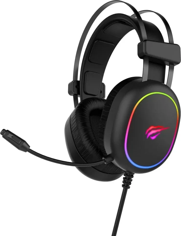 Kufje gaming Havit H2016d, me RGB, me kabllo, e zezë - 1