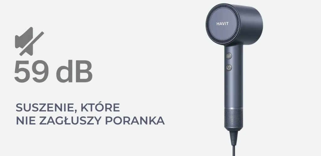 Tharëse flokësh Havit HD202-EU, Blu - 7