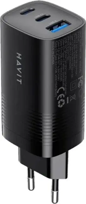 Karikues Havit UC20, GaN 65 W, tre porta, i zi