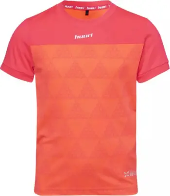 Bluzë sportive për fëmijë Huari Sportivo II Kids Jr, poliester, mëngë të shkurtra, e bardhë