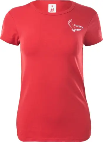 Bluzë sportive Huari Poland Fan Lds W 92800426930, për femra, regular fit, e bardhë