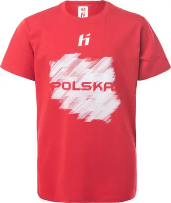 Bluzë T shirt për fëmijë Huari Poland Fan Jr 92800426923, pambuk, e kuqe