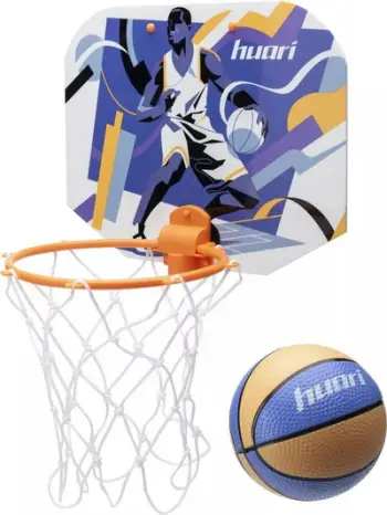 Set mini basketbolli BORDIS Board, tabelë 30 x 23 cm, me top PVC, shumëngjyrësh