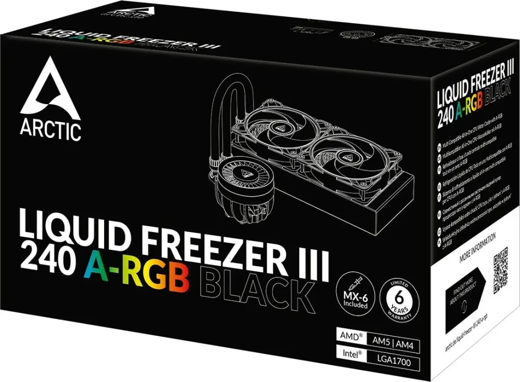 Ftohës Arctic Liquid Freezer III 240 A-RGB (ACFRE00142A) - 8