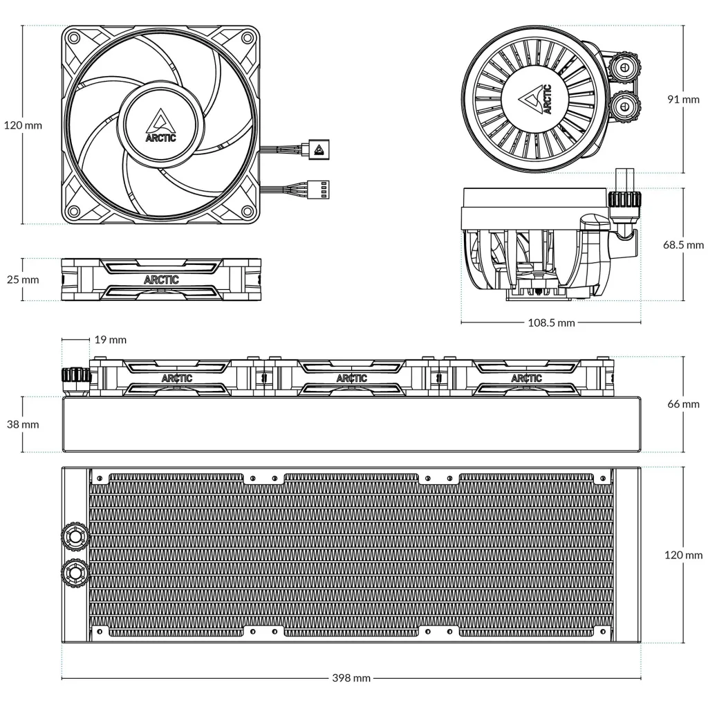 Ftohës Arctic Liquid Freezer III Pro, i zi - 8