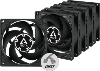 Ventilator Arctic P8 PWM PST, 5 copë, i zi