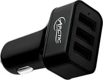 Karikues për makinë Arctic 3x USB-A, 7.2A, i zi