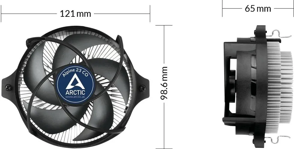 Ftohës për procesor Arctic Alpine 23 CO, i zi - 8