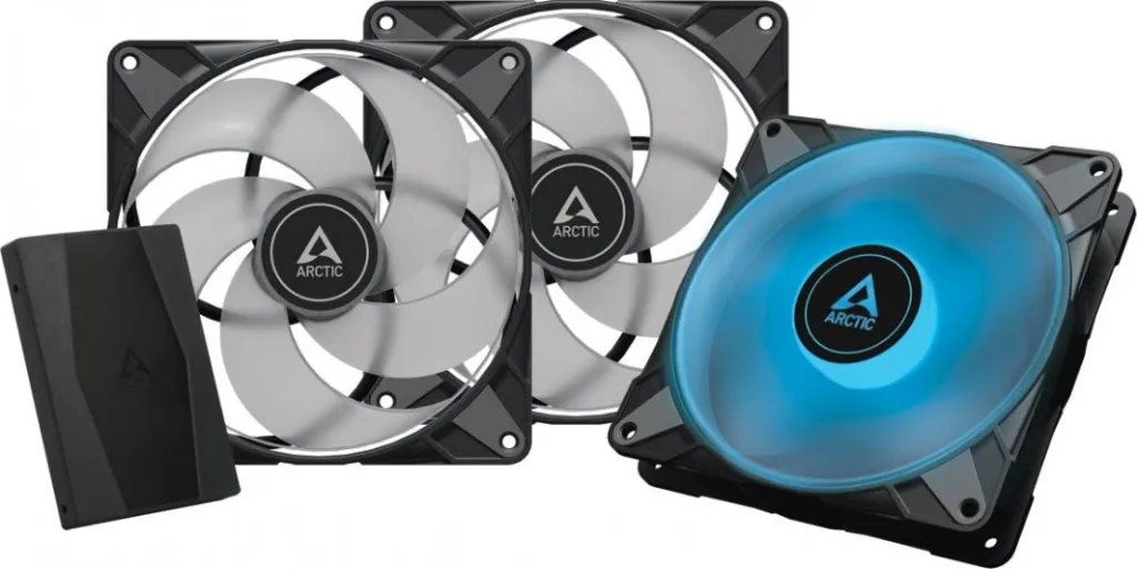 Ftohës Arctic P14 PWM PST RGB 0dB, 3 copë + Hub - 1
