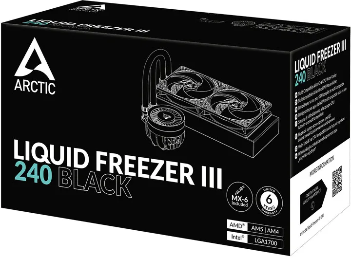 Ftohës Arctic Liquid Freezer III 240, i zi - 5