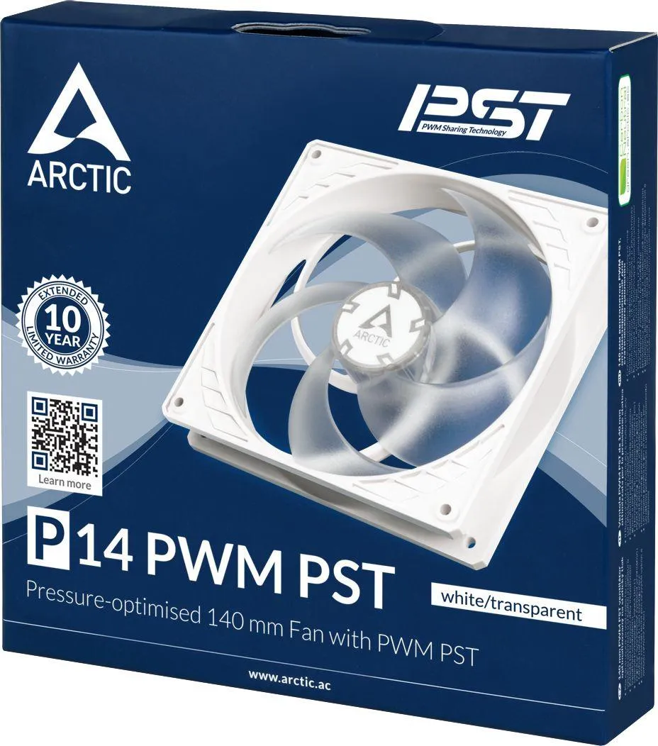 Ftohës Arctic P14 PWM PST Bialo-, 140 mm, i tejdukshëm - 3