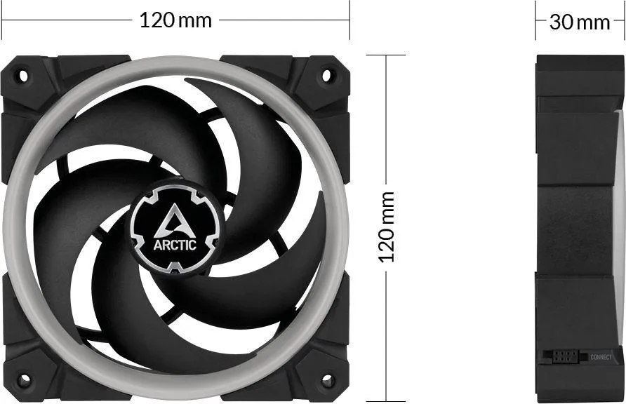 Ftohës Arctic BioniX P120 A-RGB, 120 mm - 5