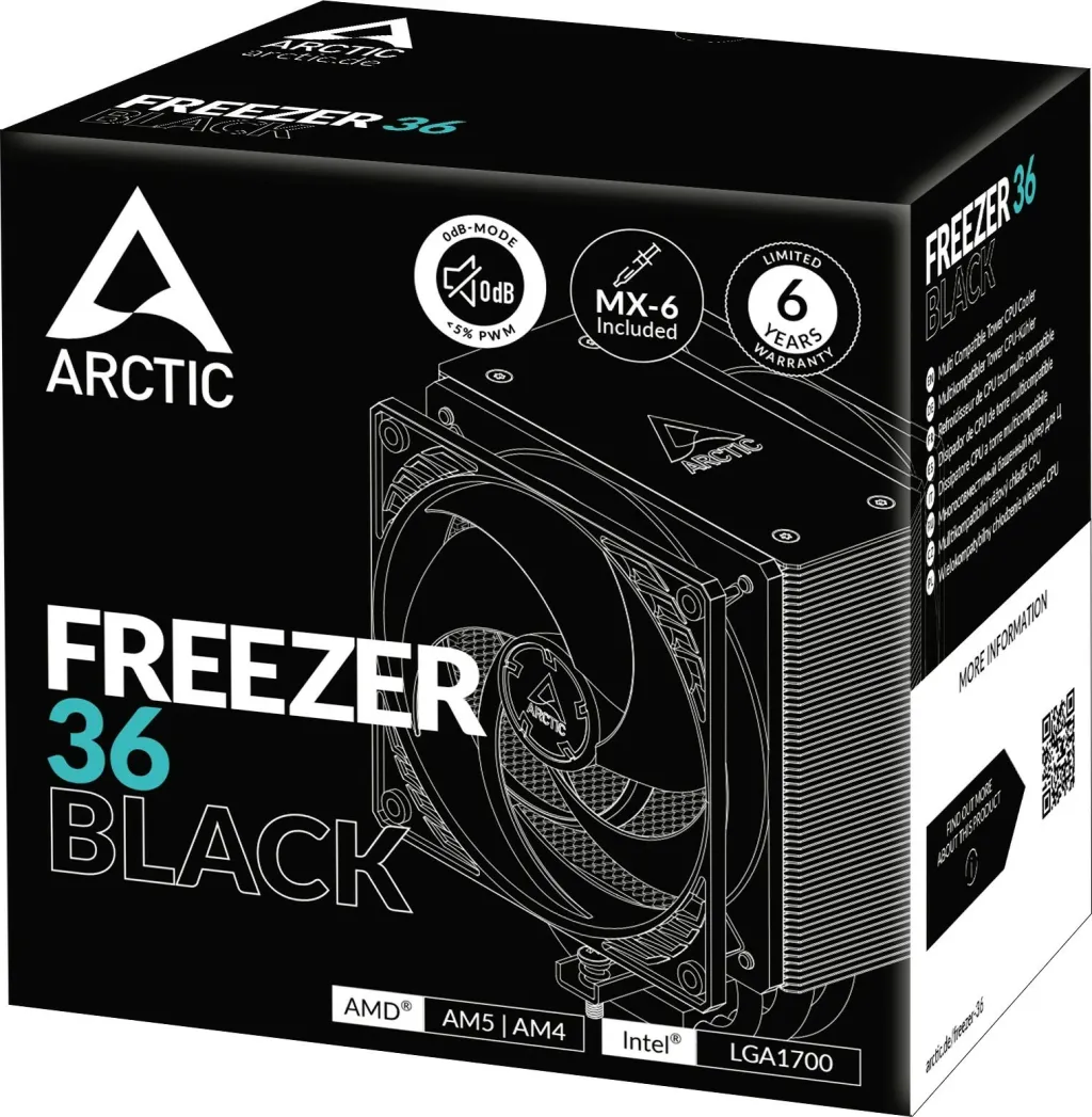 Ftohës Arctic Freezer 36 Black CPU (ACFRE00123A) - 6