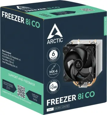 Ftohës CPU ARCTIC Freezer 8i CO, për Intel, kompakt, me MX-6