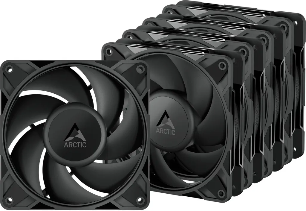 Ventilatorë kasë ARCTIC P12 Pro PST 5-pack, 120mm, PWM, e zezë - 1