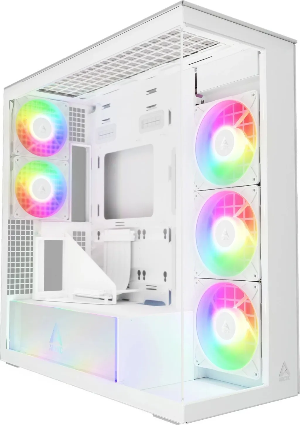 Kasë ARCTIC Xtender, Midi Tower, xham i temperuar, RGB, e bardhë - 1