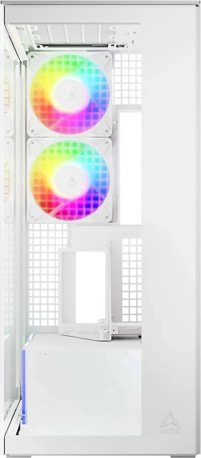 Kasë ARCTIC Xtender, Midi Tower, xham i temperuar, RGB, e bardhë - 2