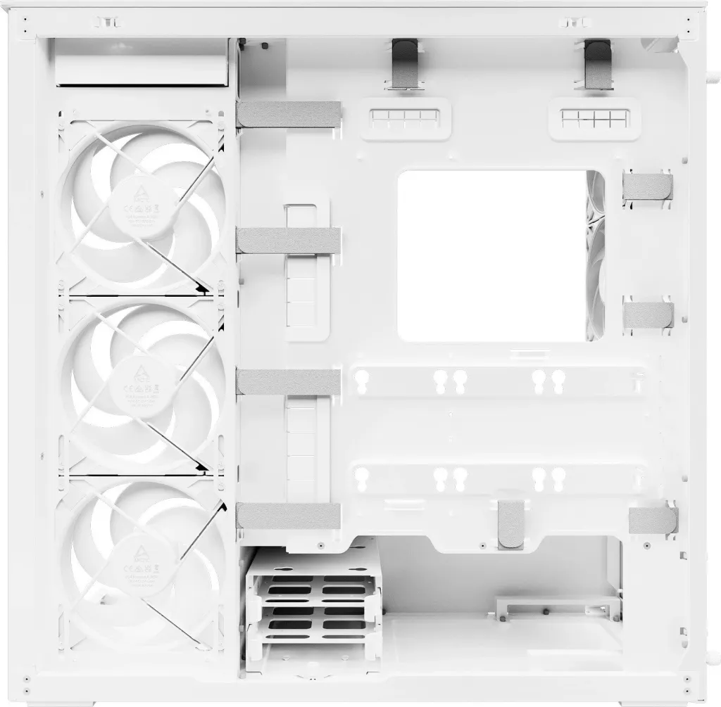 Kasë ARCTIC Xtender, Midi Tower, xham i temperuar, RGB, e bardhë - 6