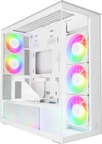 Kasë ARCTIC Xtender, Midi Tower, xham i temperuar, RGB, e bardhë