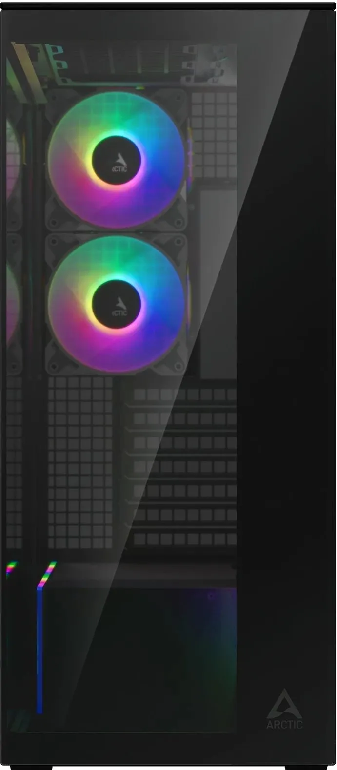 Kasë ARCTIC Xtender Mirrow Black Window, Midi Tower, EATX, RGB, e zezë - 2
