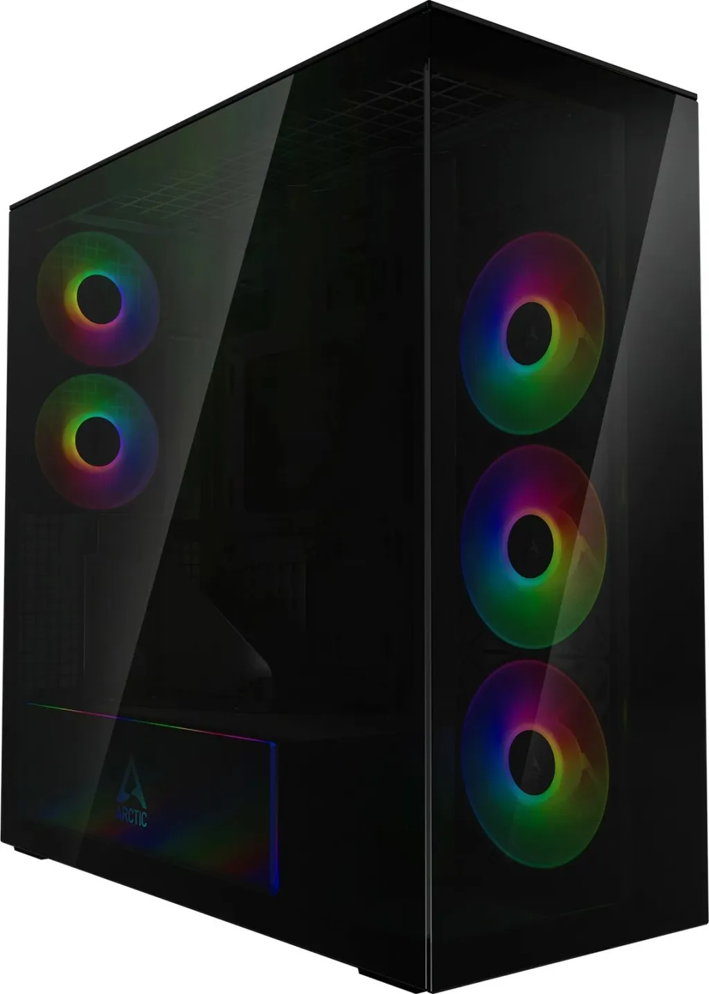 Kasë ARCTIC Xtender, Midi Tower, xham i temperuar, RGB, e zezë - 1