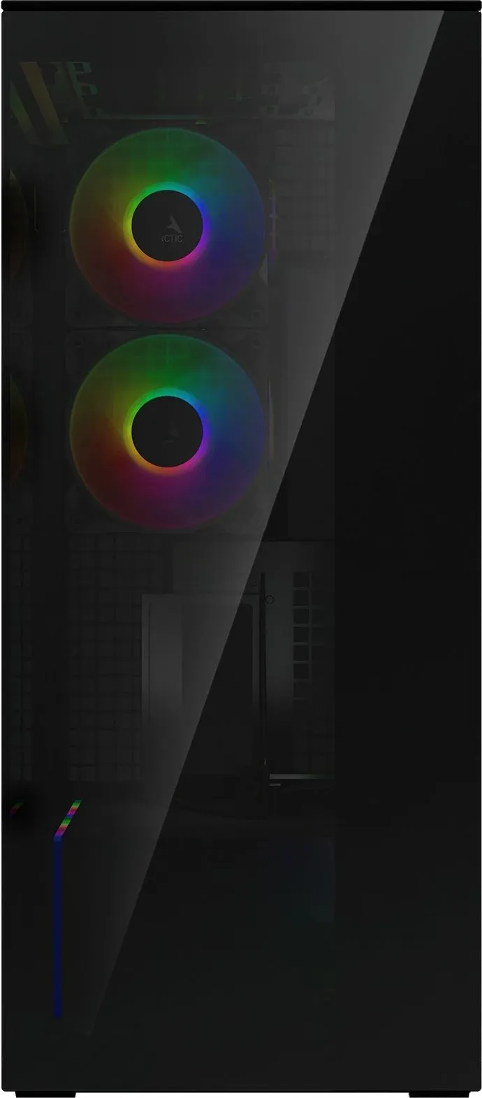 Kasë ARCTIC Xtender, Midi Tower, xham i temperuar, RGB, e zezë - 2