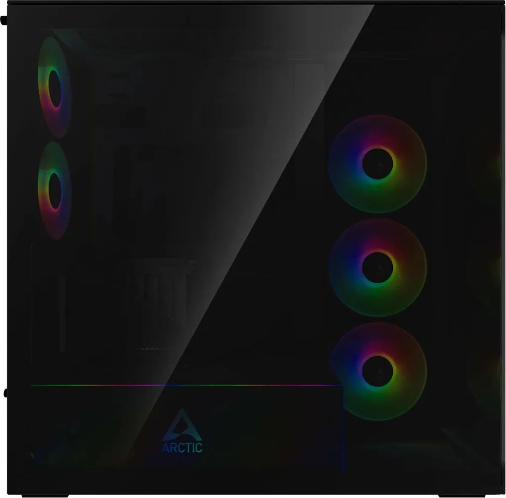 Kasë ARCTIC Xtender, Midi Tower, xham i temperuar, RGB, e zezë - 4