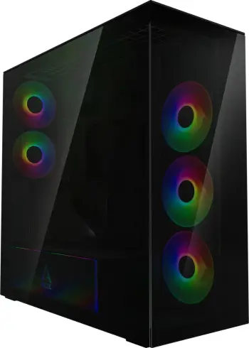 Kasë ARCTIC Xtender, Midi Tower, xham i temperuar, RGB, e zezë