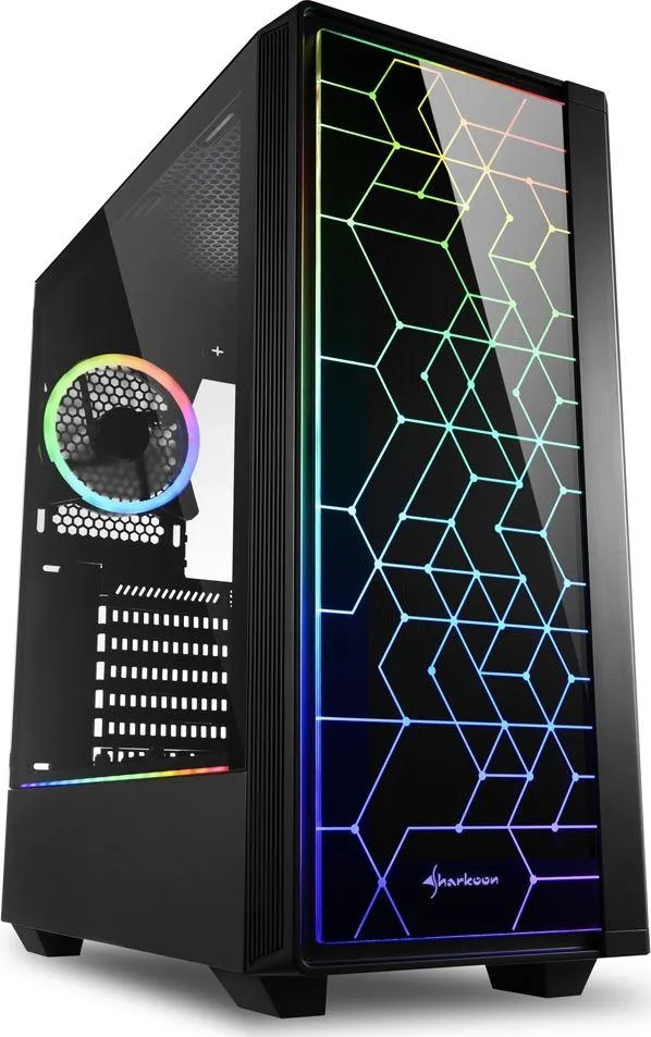 Kasë Sharkoon RGB LIT 100, Midi Tower - 1
